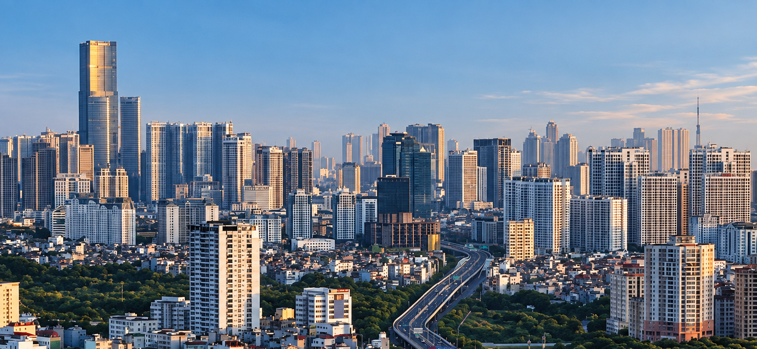Grade A office towers in Hanoi